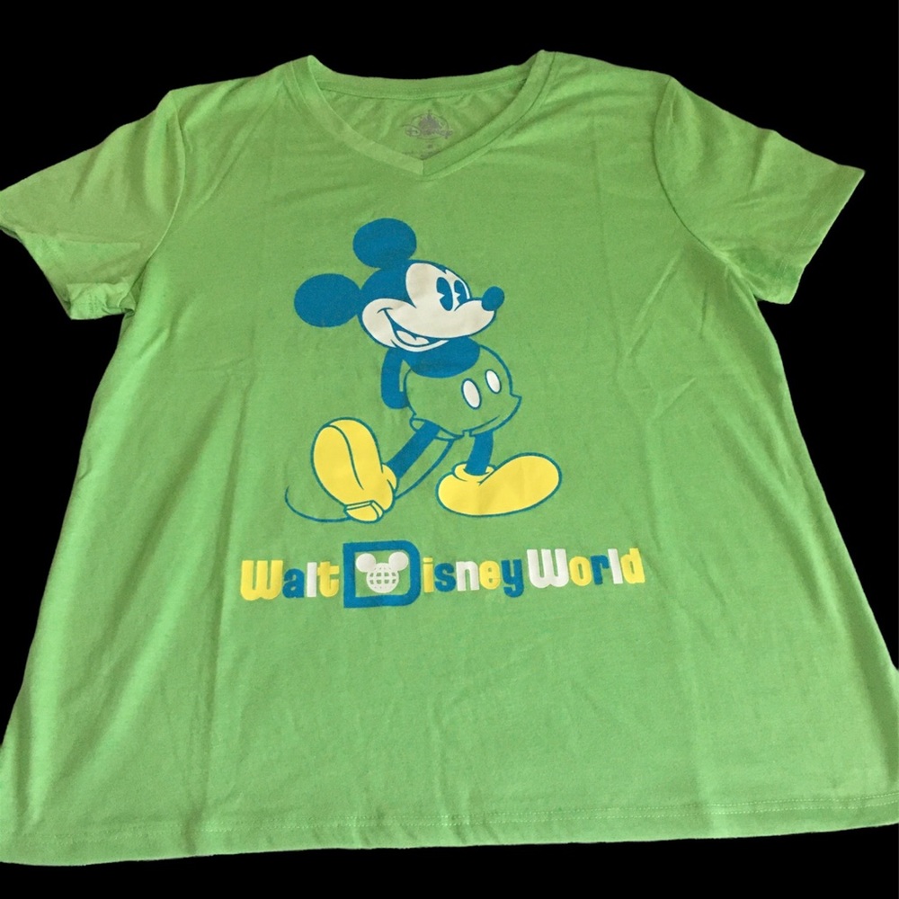 Disney Parks WDW Mickey V-Neck Womens T-shirt NWT